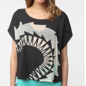 Staring at Stars Burnout Open Back Tee Sheer Grey
